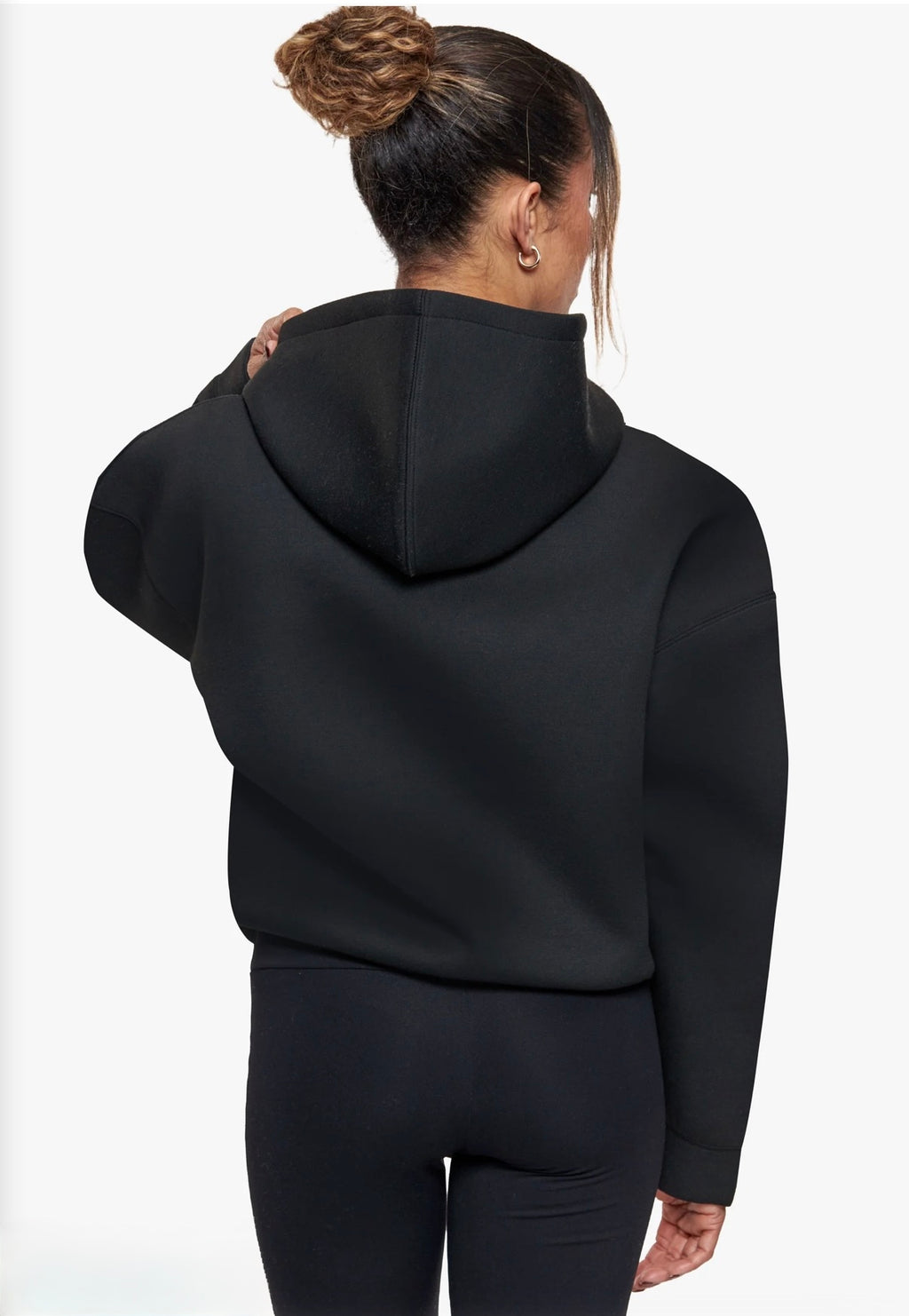 WOMEN SCUBA ZIP-HOODIE BLACK - DROPSIZE