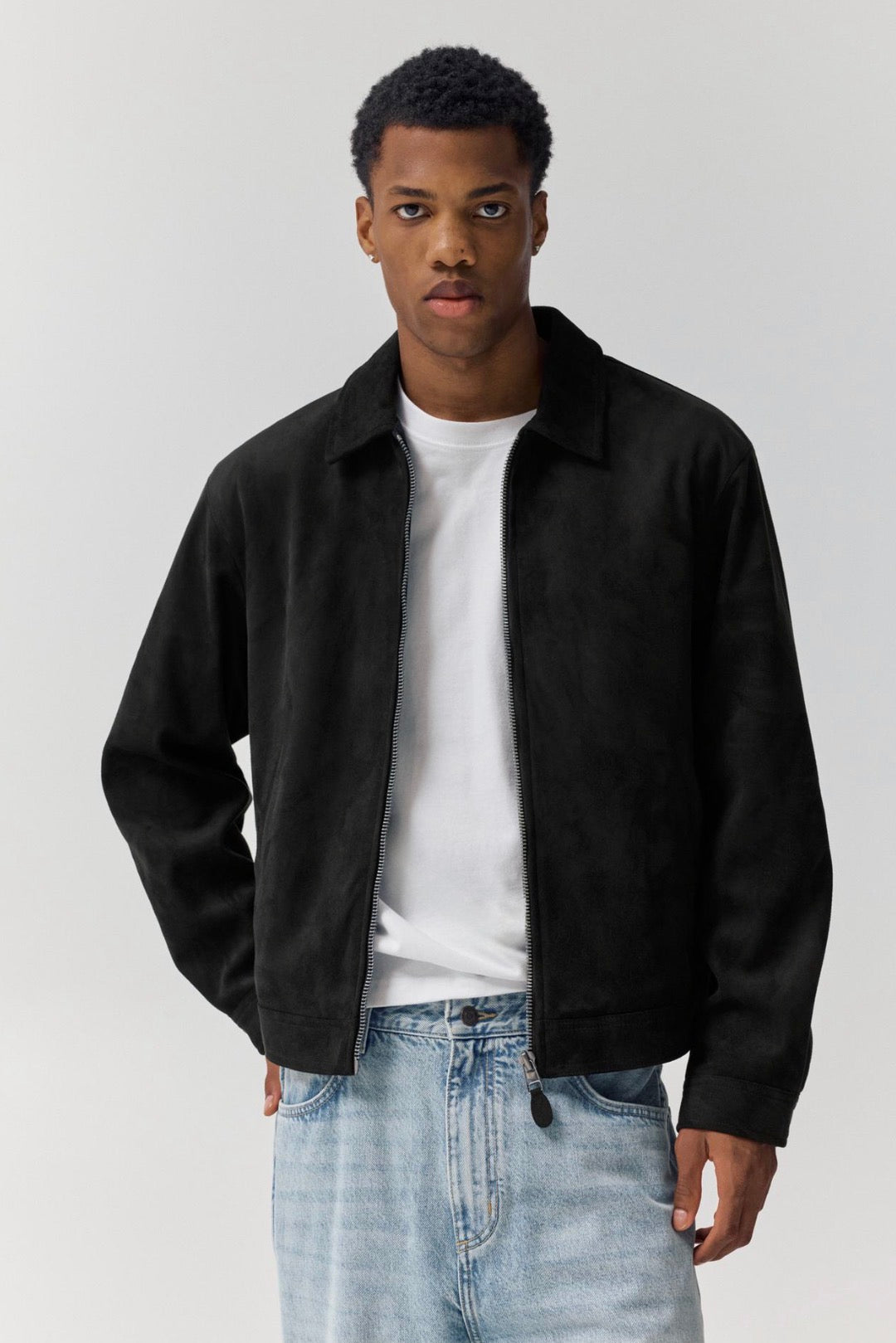 FAUX SUEDE JACKET - P&B