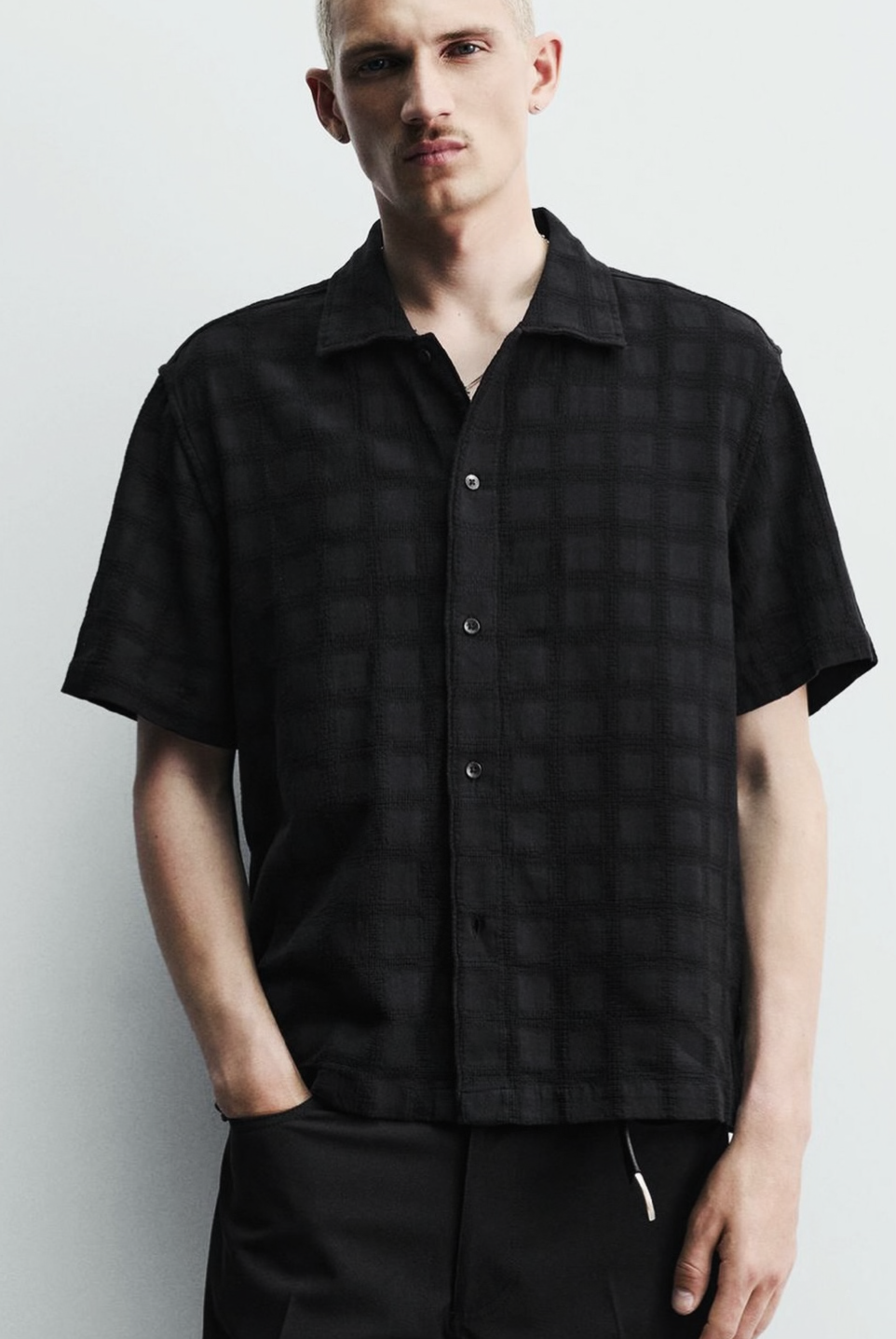 WASHED TEXTURED SHIRT-ZARA