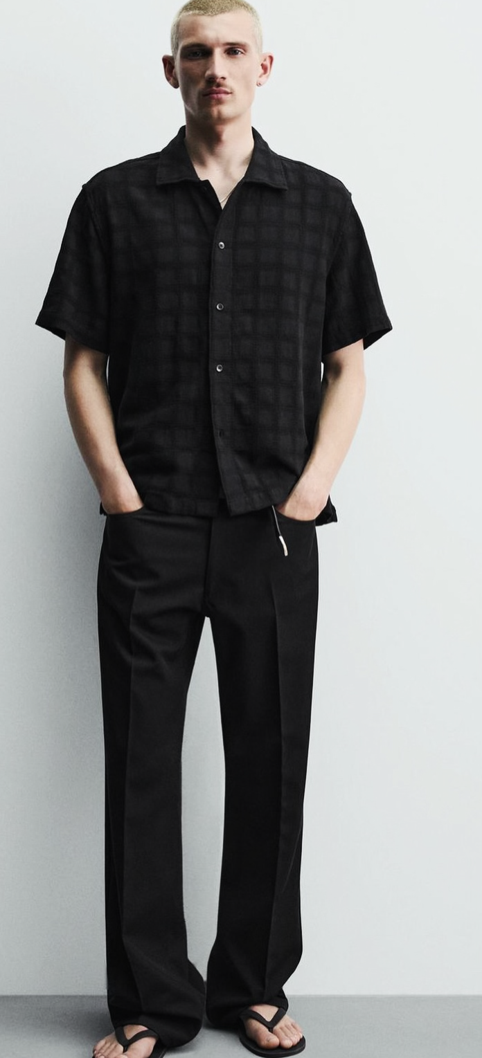 WASHED TEXTURED SHIRT-ZARA