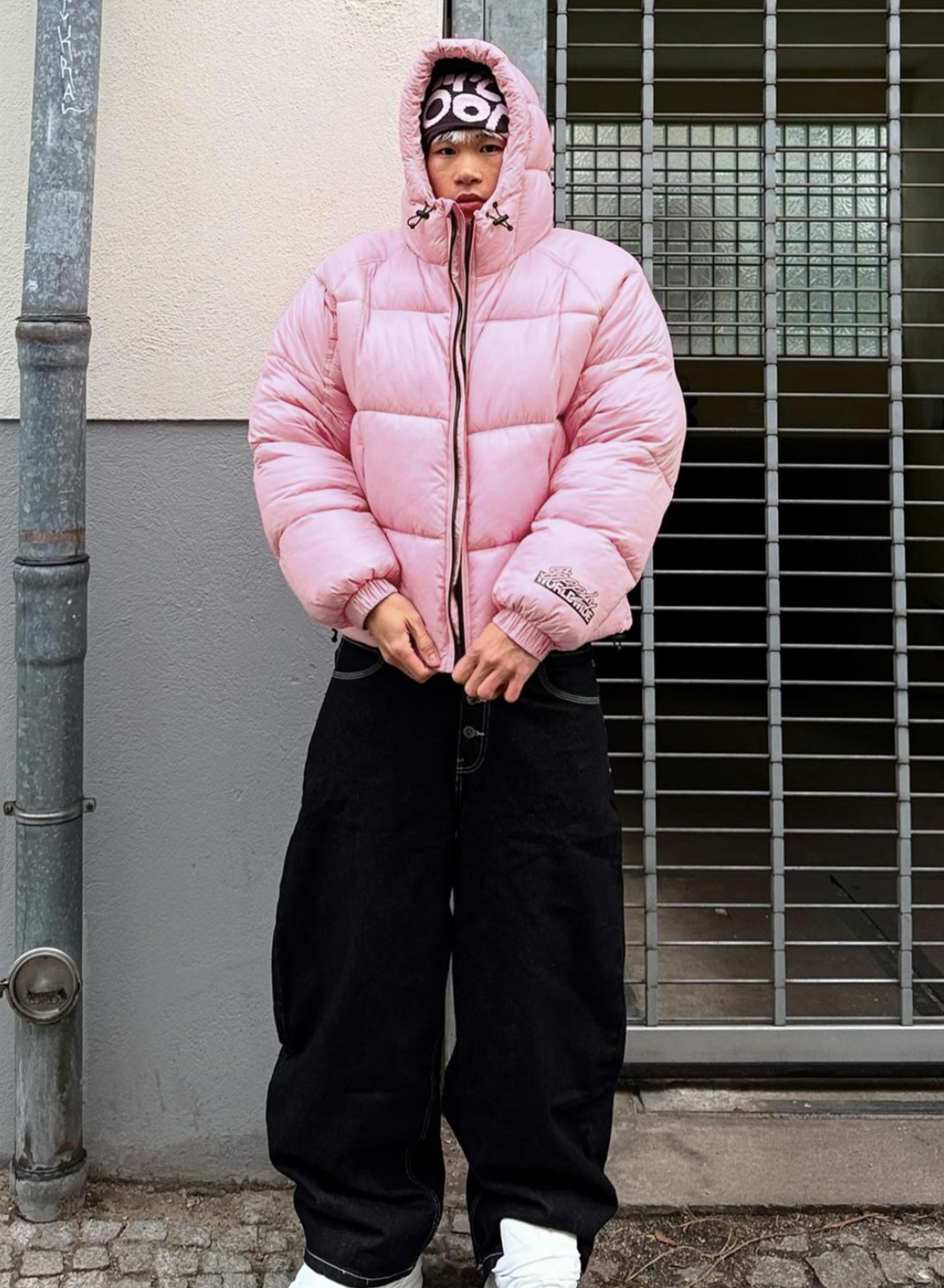 QUILTED GRAPHIC JACKET - BERSHKA