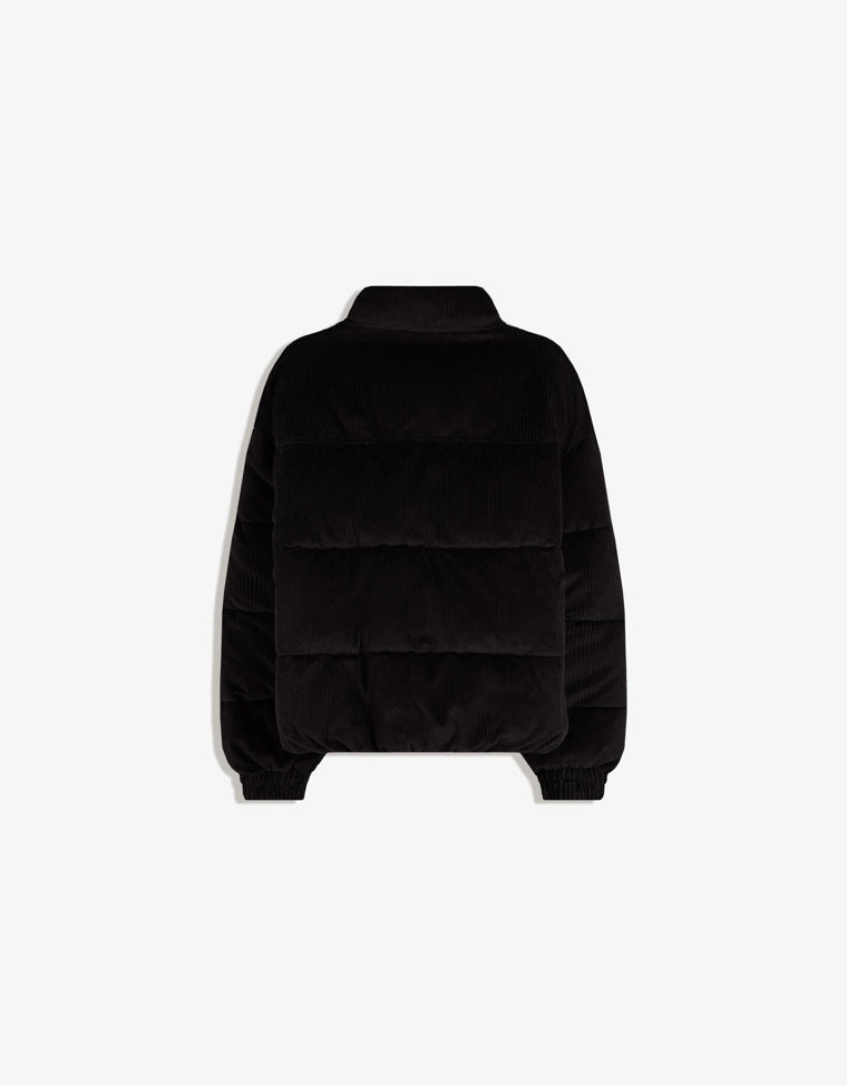 Men's black Corduroy Puffer Jacket