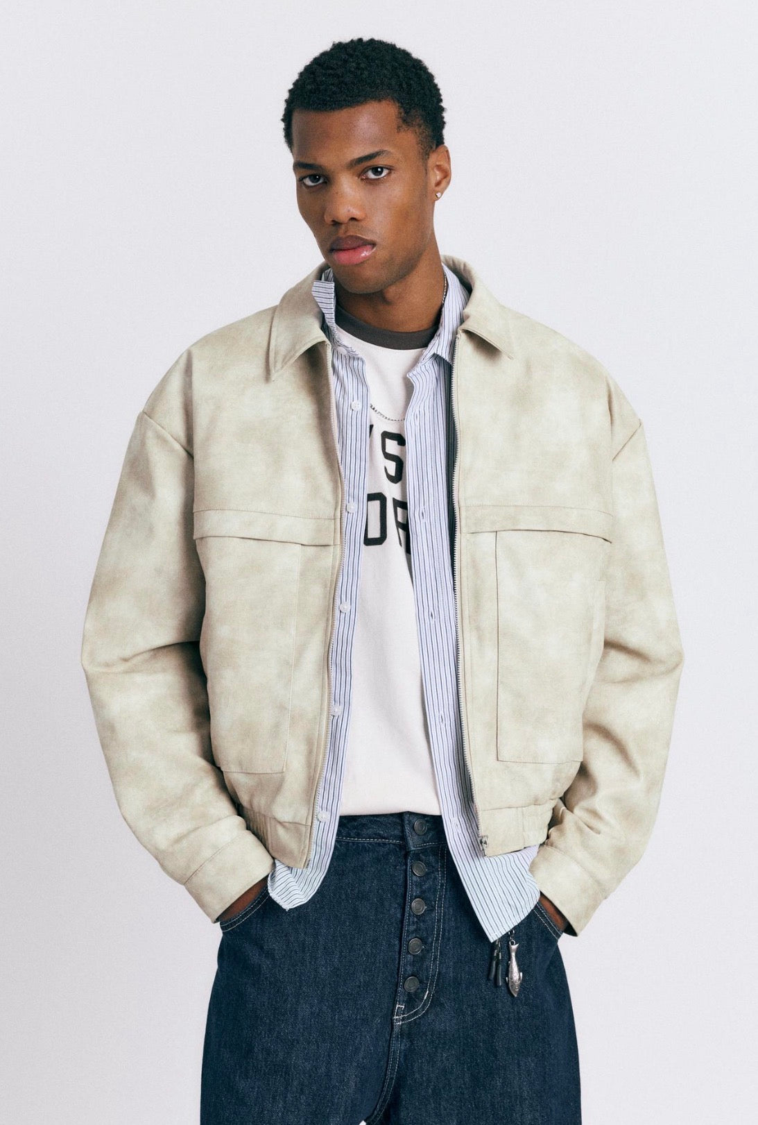 FAUX LEATHER JACKET