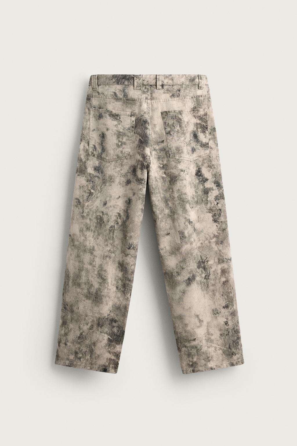 BAGGY ABSTRACT PRINT TROUSERS