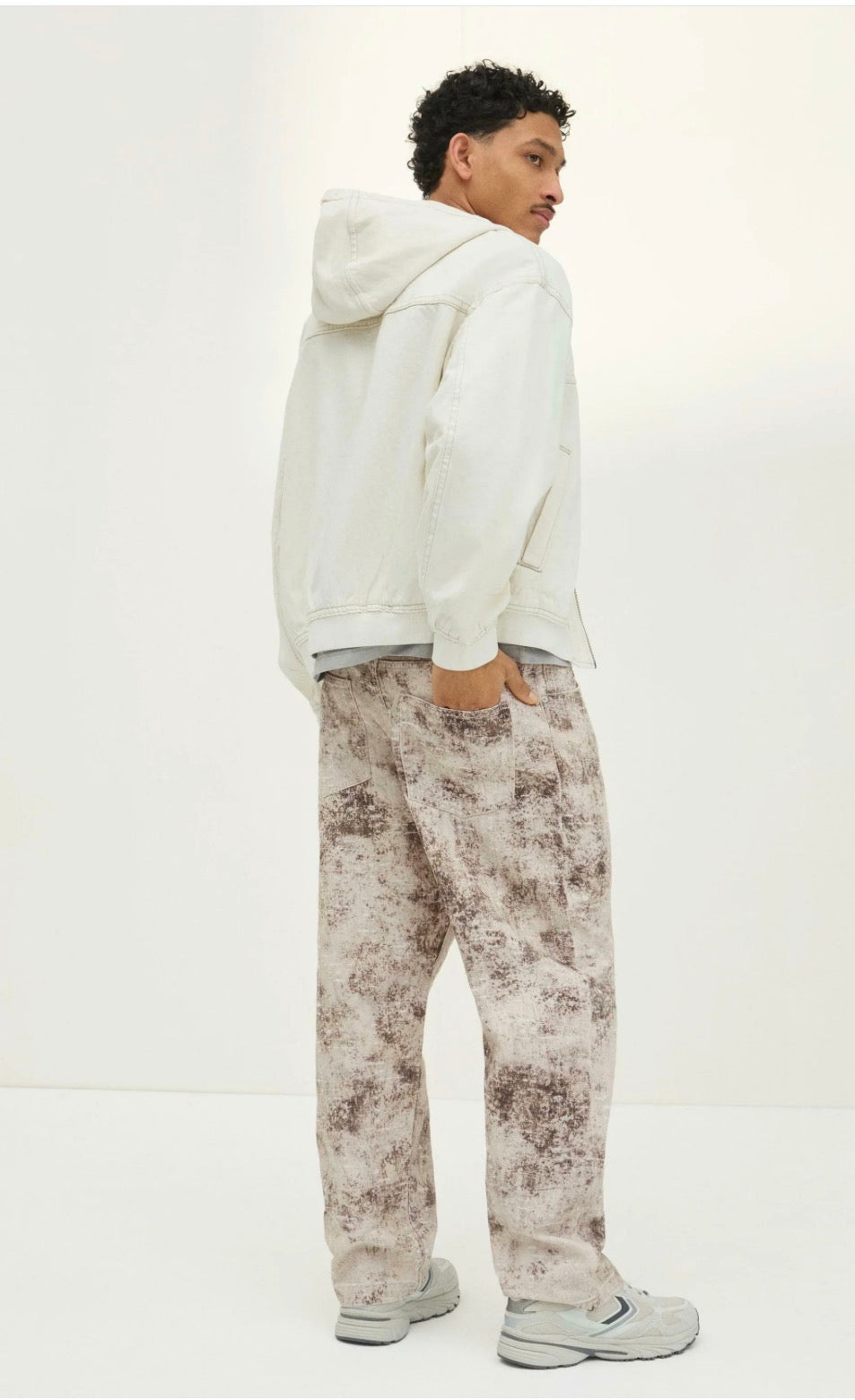 BAGGY PRINT JEANS - BERSHKA