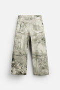 Relaxed Fit Pants with Abstract Print