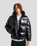 Bershka
SHINY PUFFER WITH HOOD - Winter jacket - black