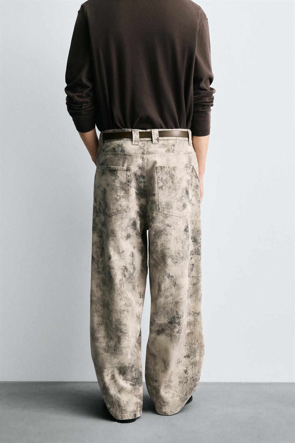 BAGGY ABSTRACT PRINT TROUSERS