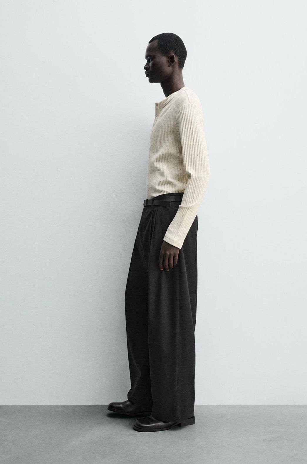 HENLEY RIBBED - ZARA