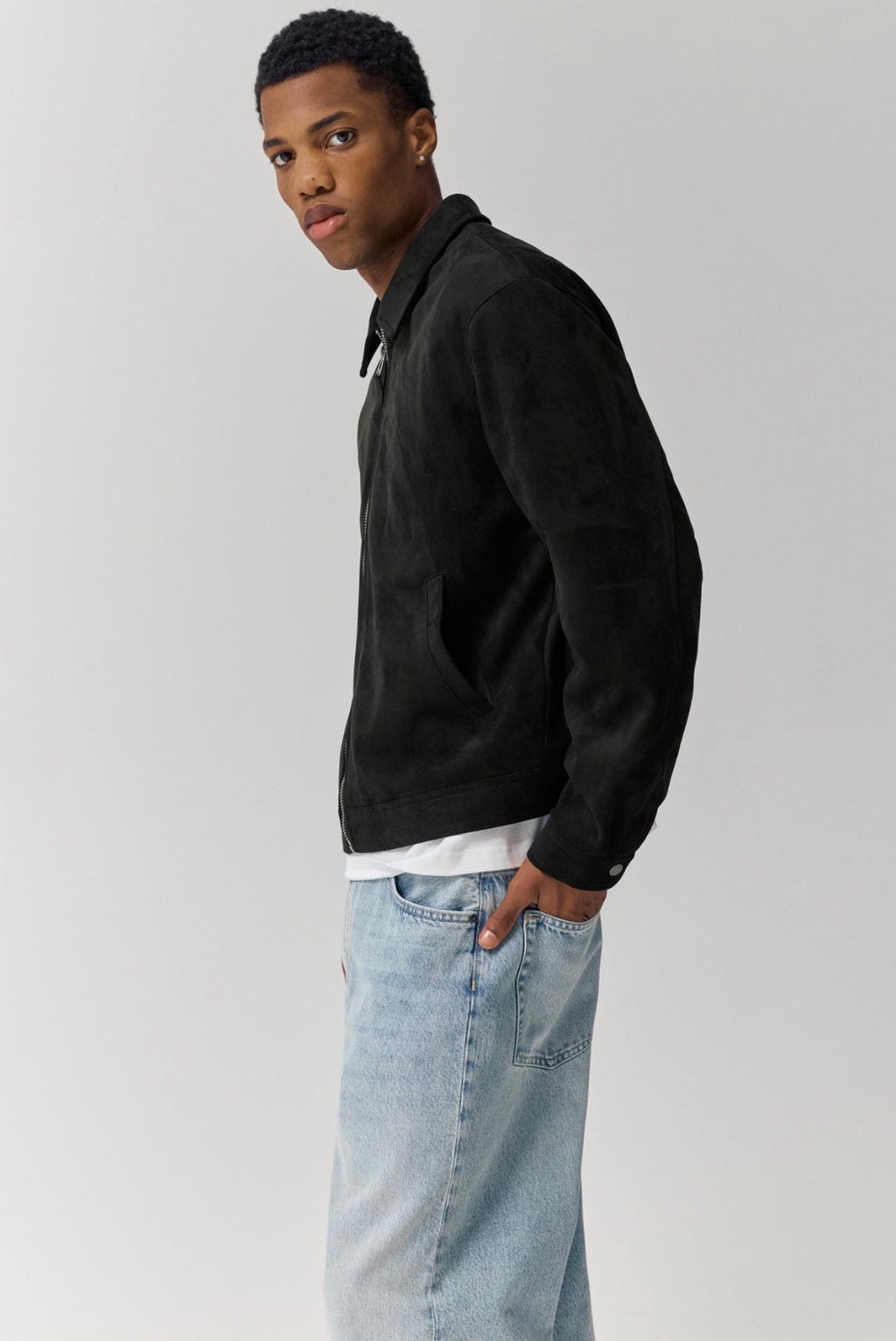 FAUX SUEDE JACKET - P&B