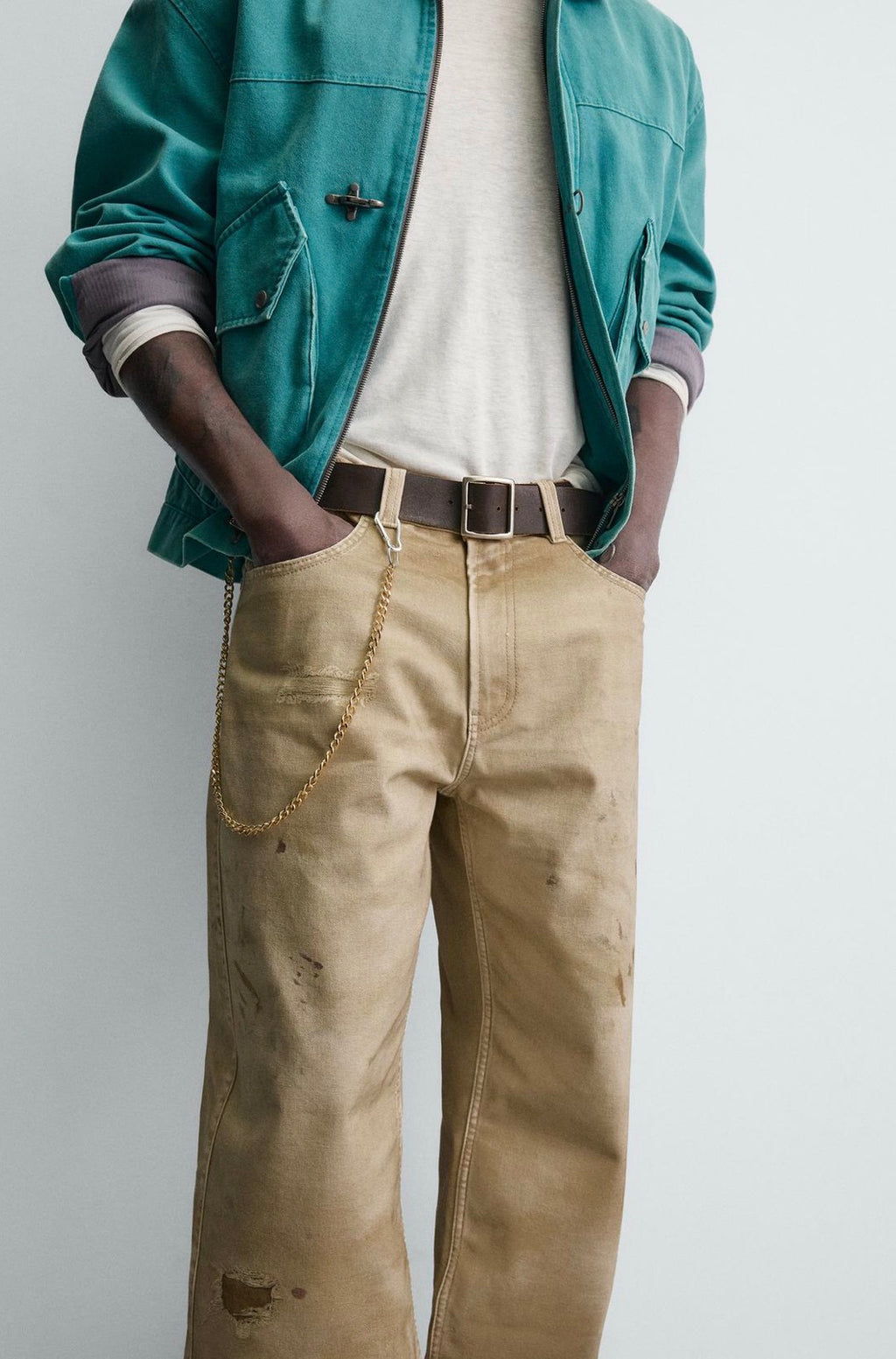 WASHED PRINTED TROUSERS - ZARA