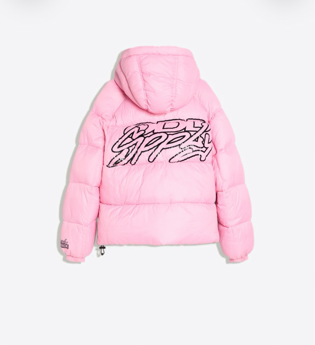QUILTED GRAPHIC JACKET - BERSHKA
