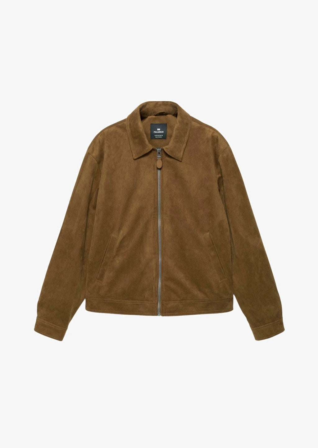 FAUX SUEDE BROWN JACKET - P&B