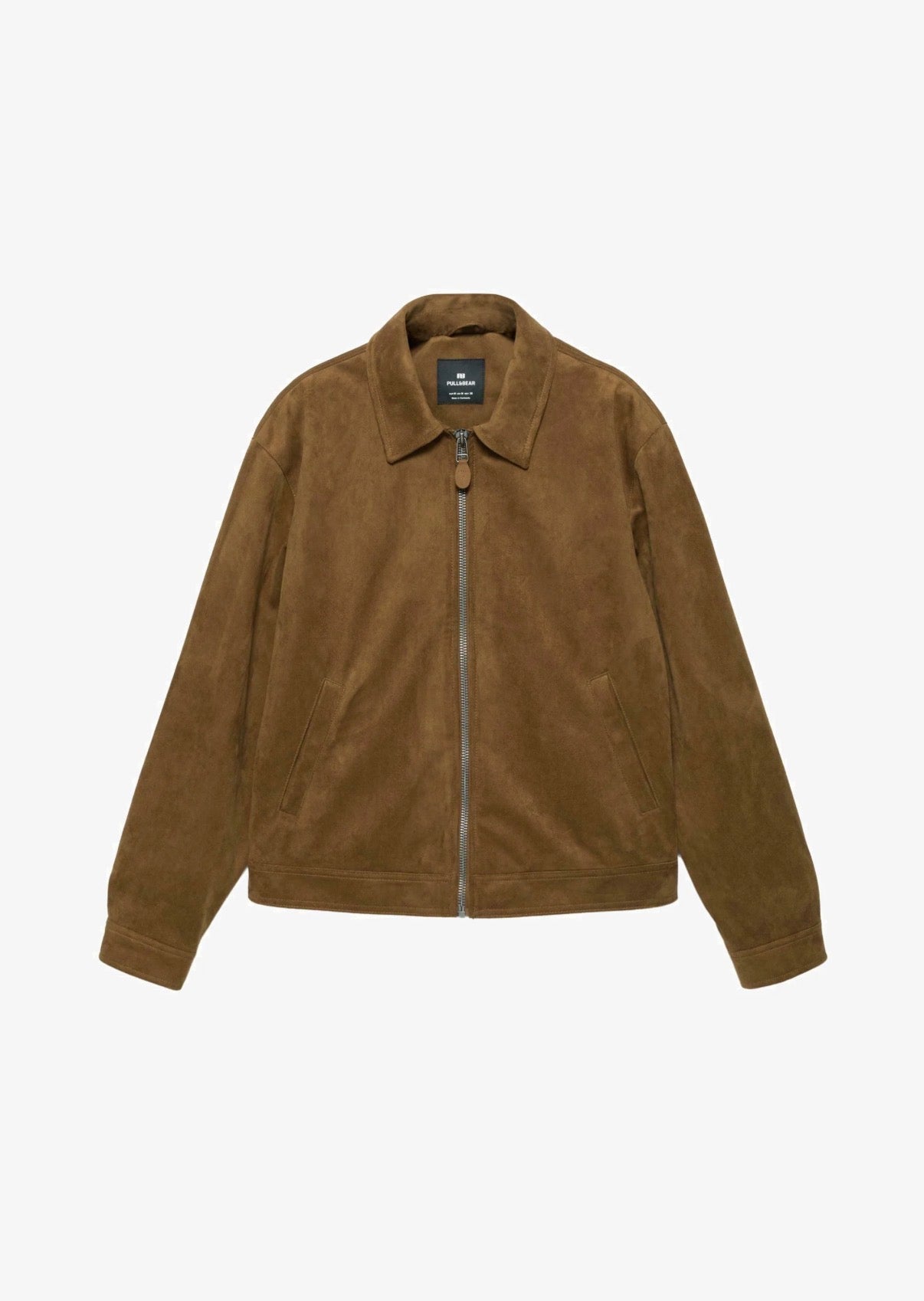 FAUX SUEDE BROWN JACKET - P&B