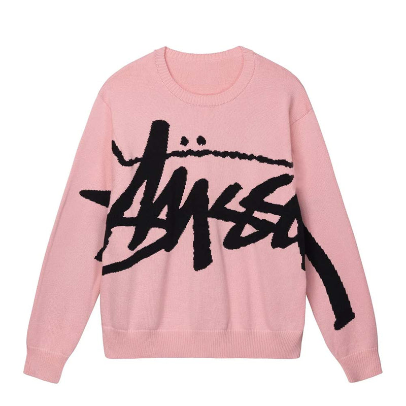 Stüssy Stock Sweater(in a pink colorway)