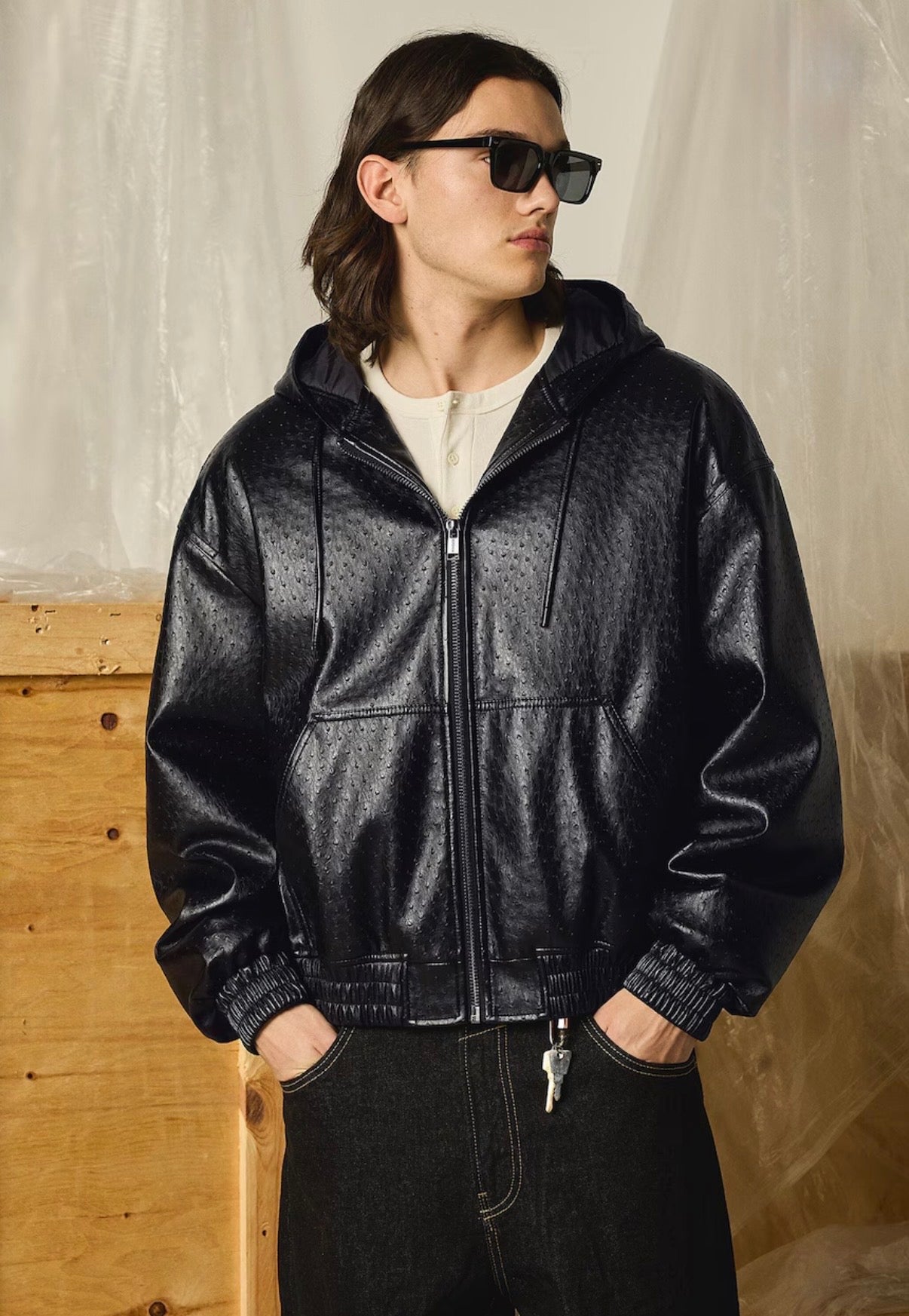 Bershka Between-Season Jacket in Black