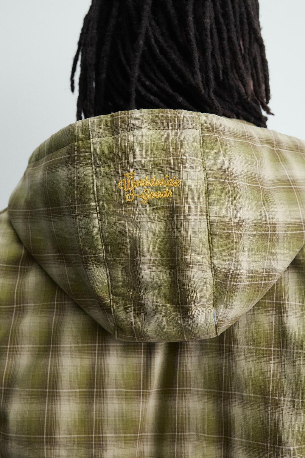 CHECKED HOODIE JACKET - ZARA