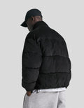 Men's black Corduroy Puffer Jacket