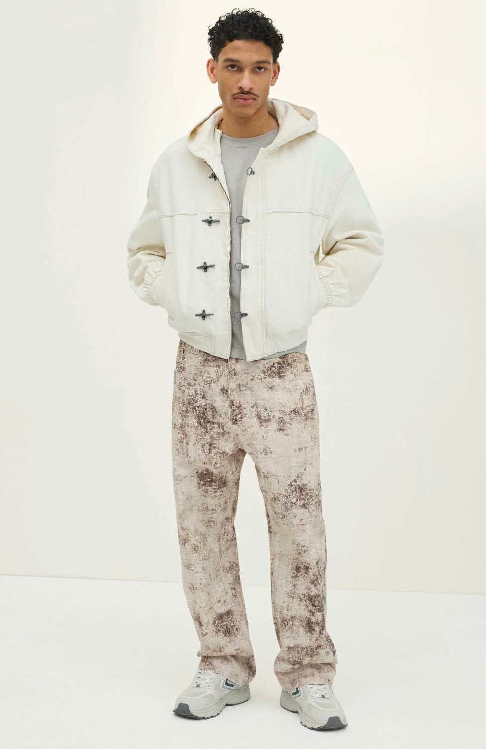 BAGGY PRINT JEANS - BERSHKA