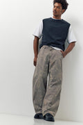 PRINTED WIDE-LEG TROUSERS - P&B