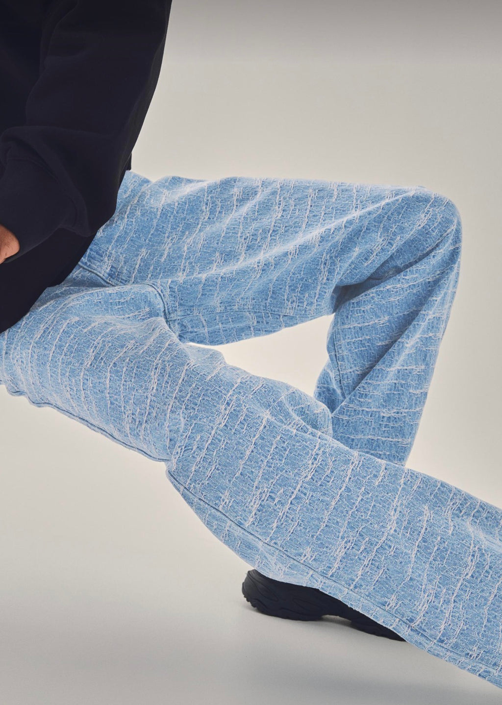 TEXTURED SUPER BAGGY JEANS - BERSHKA