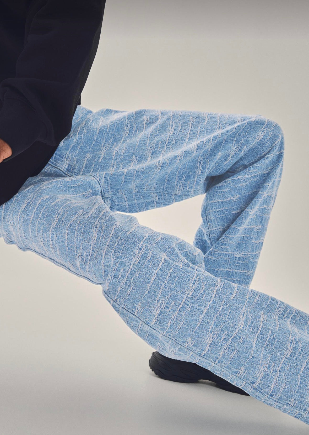 TEXTURED SUPER BAGGY JEANS - BERSHKA