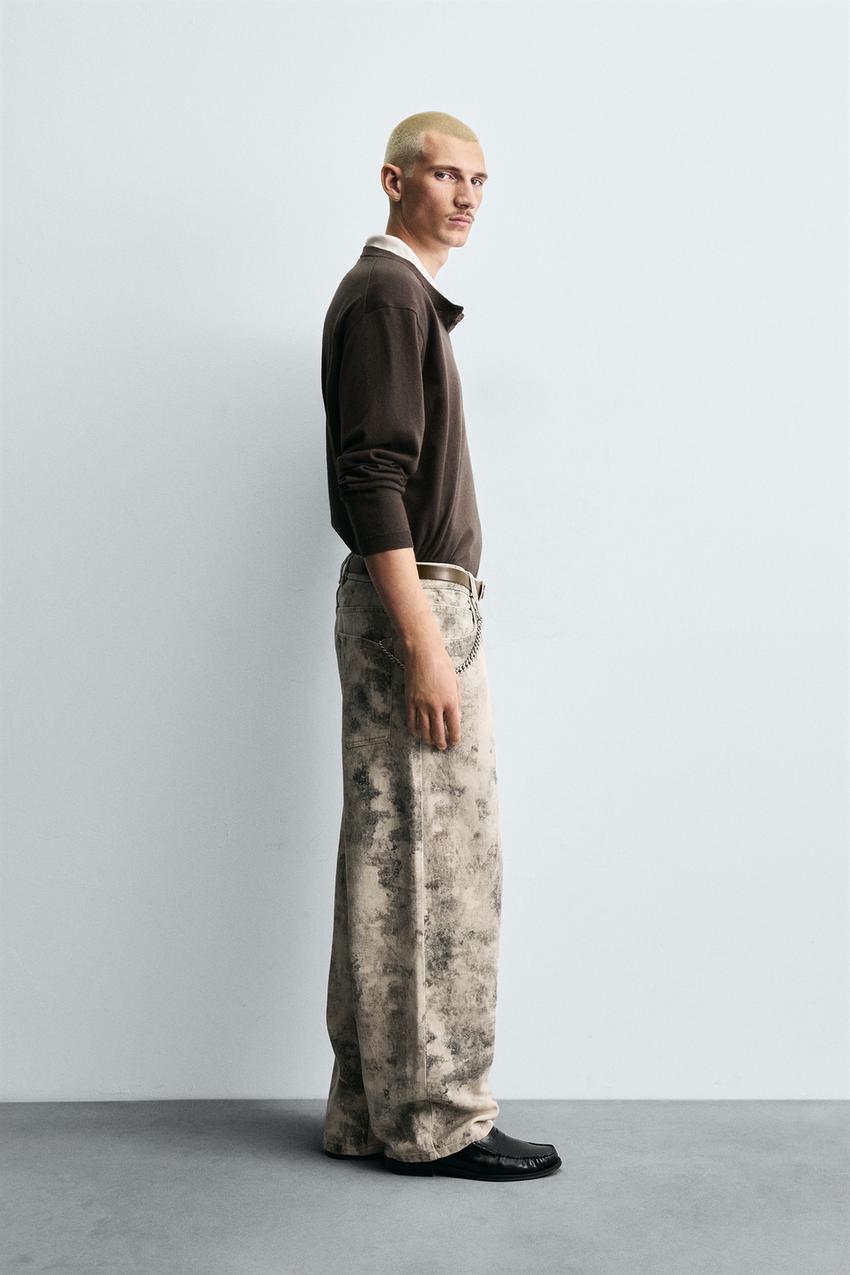 BAGGY ABSTRACT PRINT TROUSERS