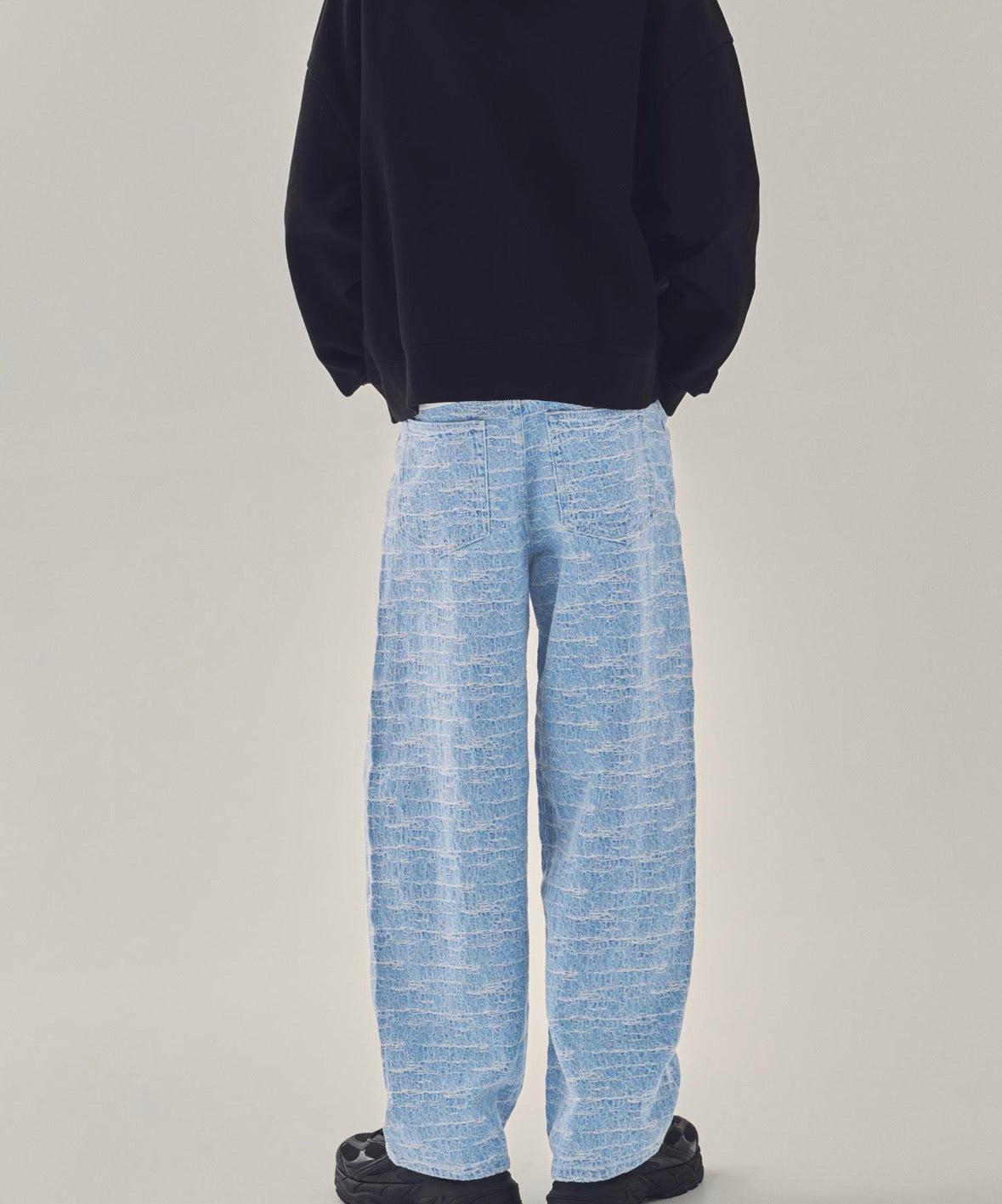 TEXTURED SUPER BAGGY JEANS - BERSHKA