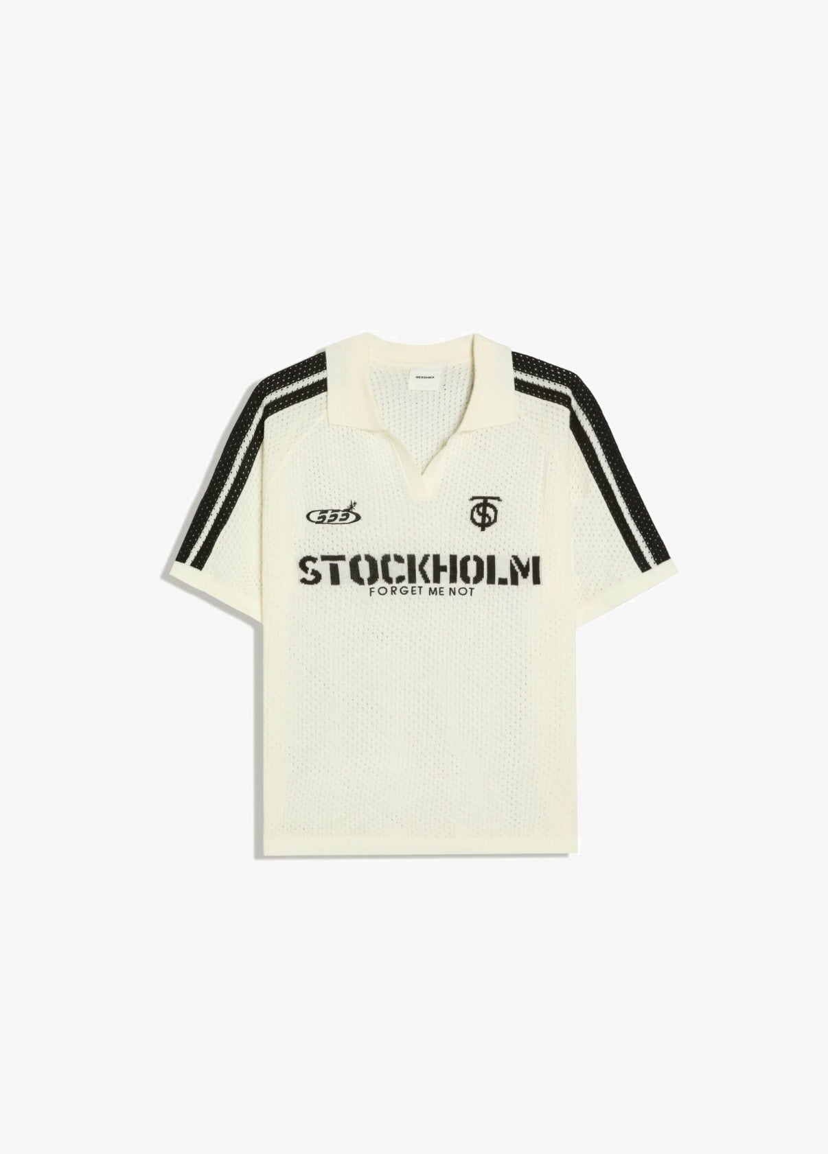 MESH POLO SHIRT- BERSHKA