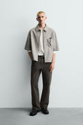 RELAXED FIT FAUX LEATHER - ZARA