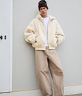 Bershka Hooded Faux Fur Jacket