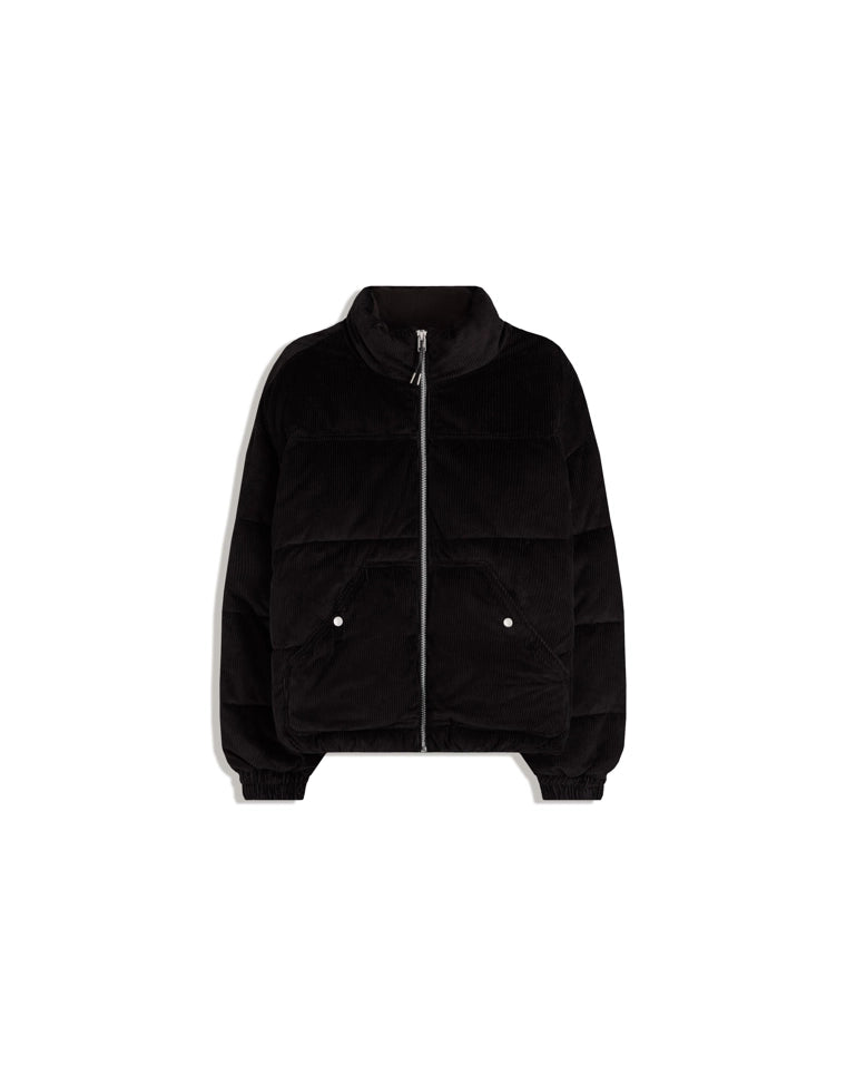 Men's black Corduroy Puffer Jacket