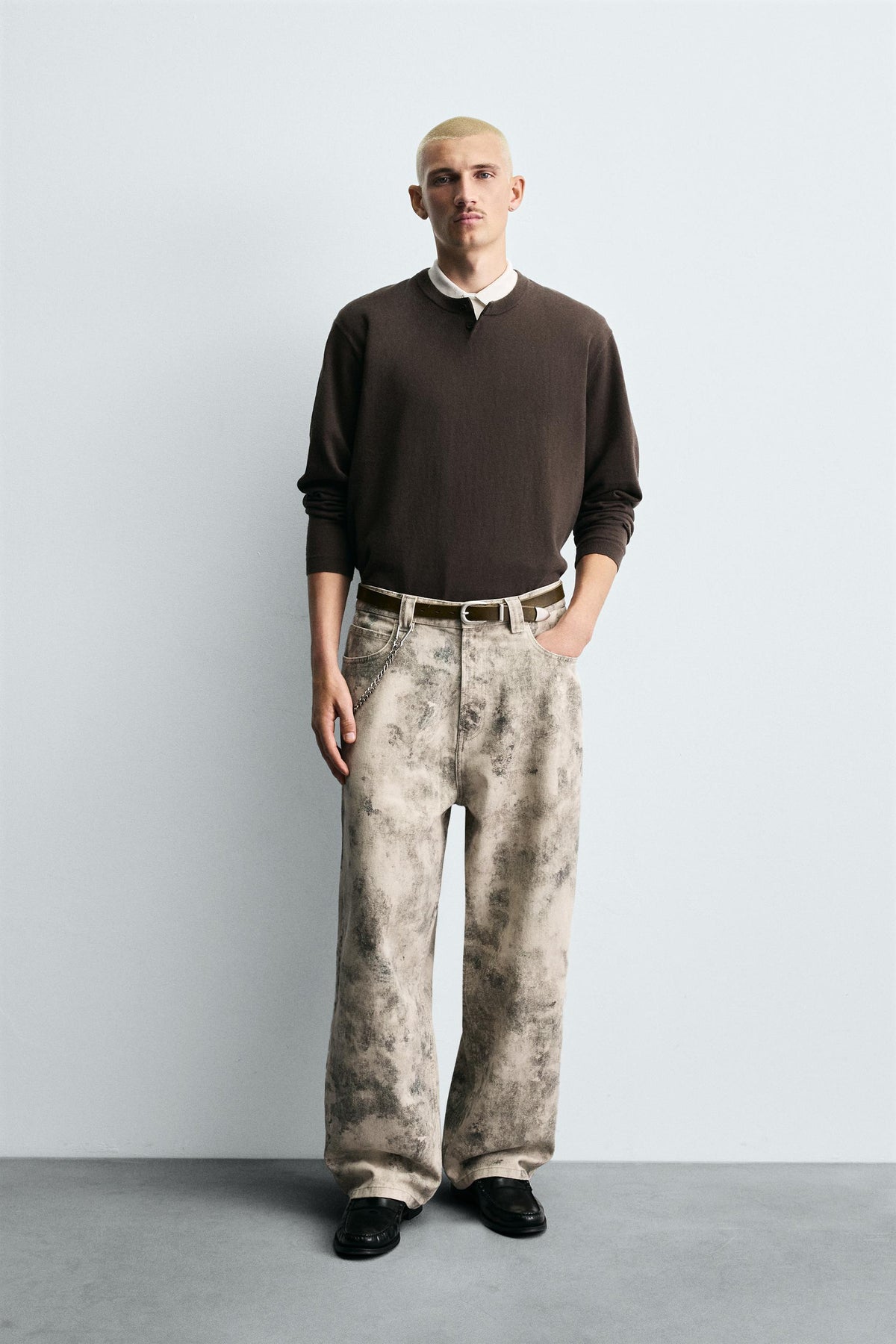 BAGGY ABSTRACT PRINT TROUSERS