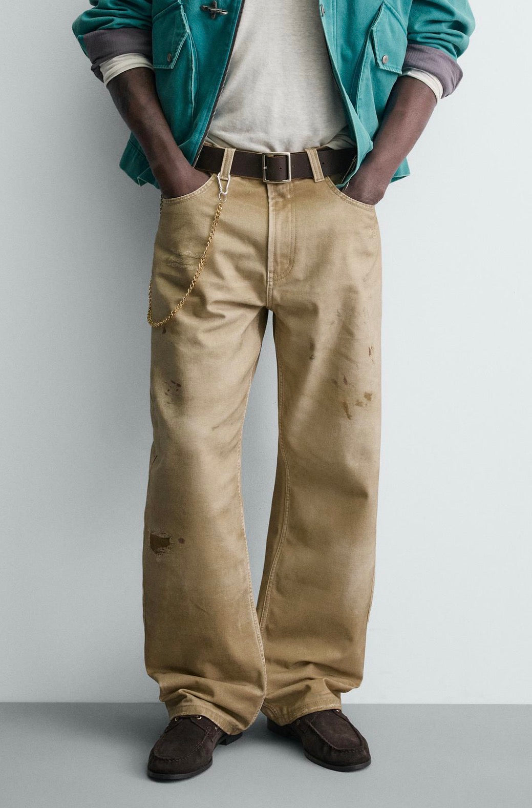 WASHED PRINTED TROUSERS - ZARA