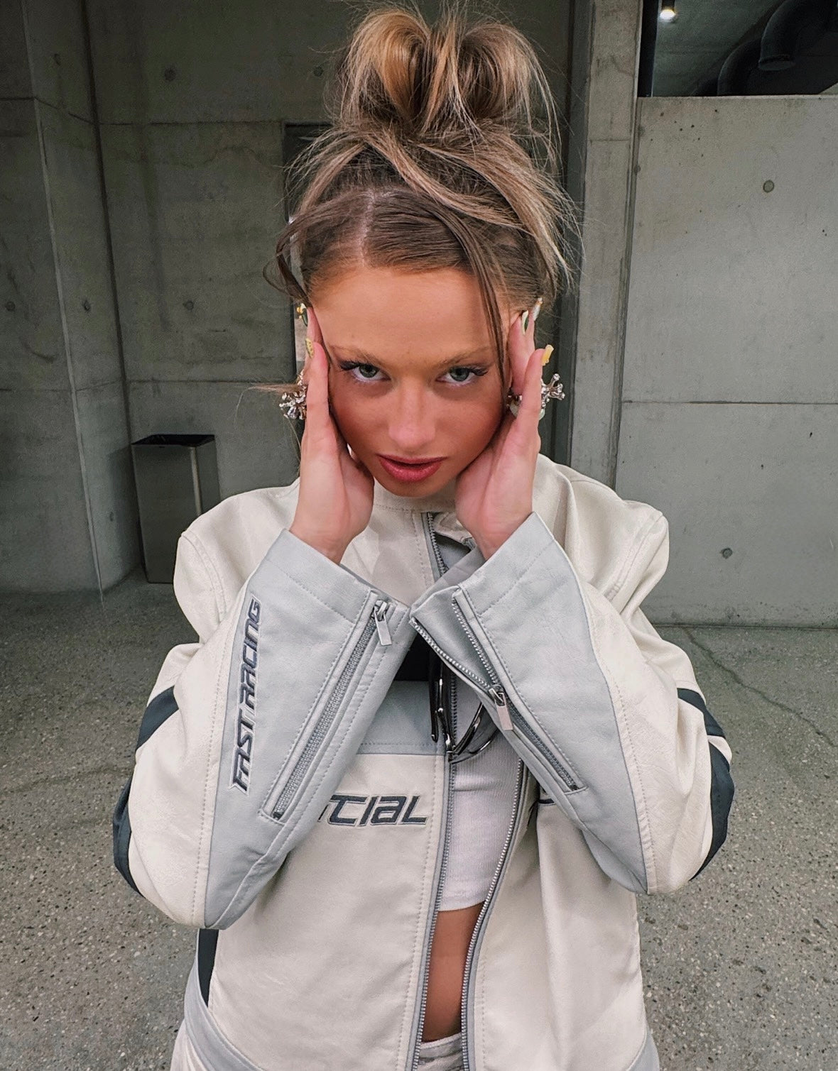 BERSHKA racer jacket