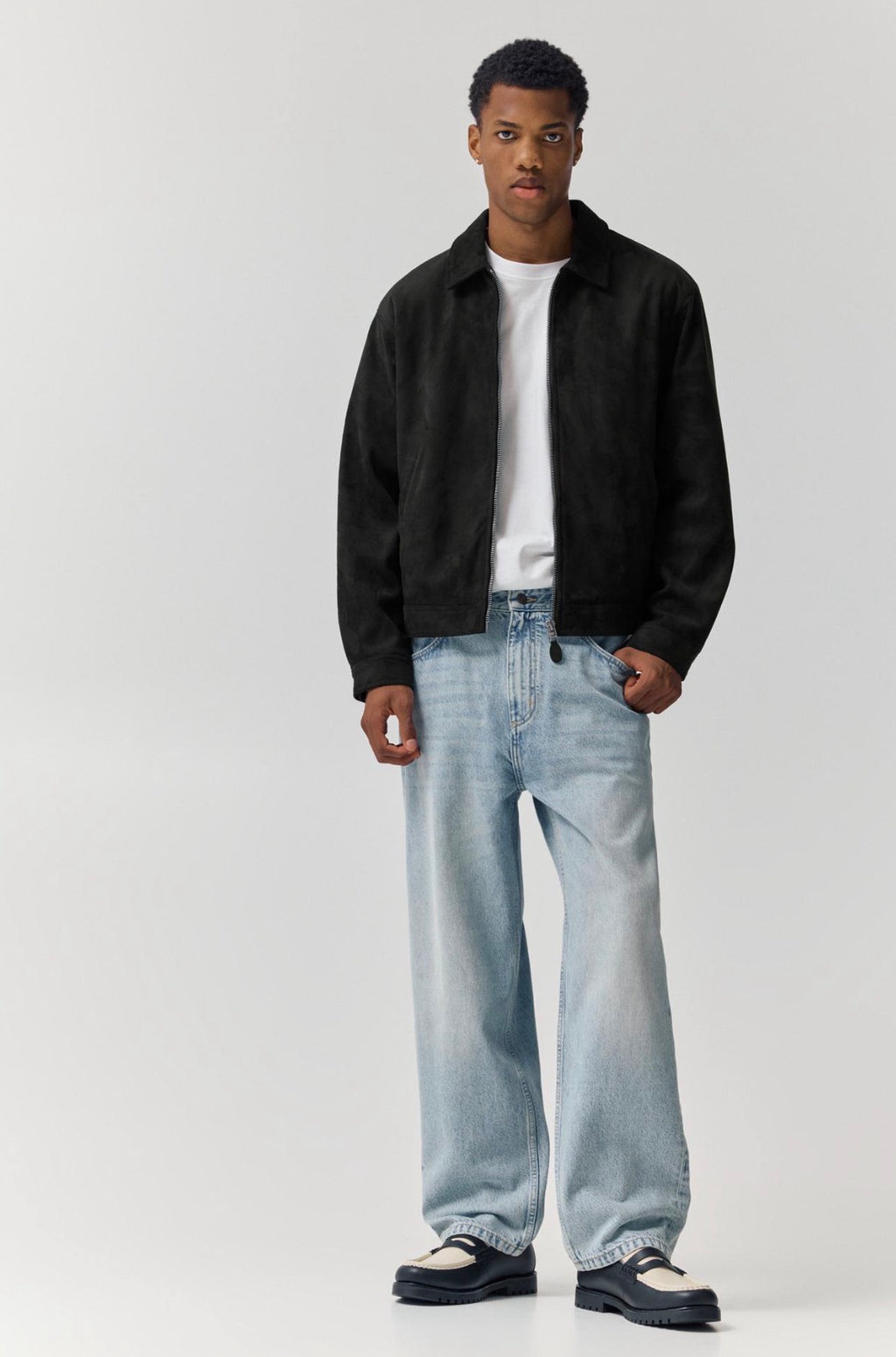 FAUX SUEDE JACKET - P&B