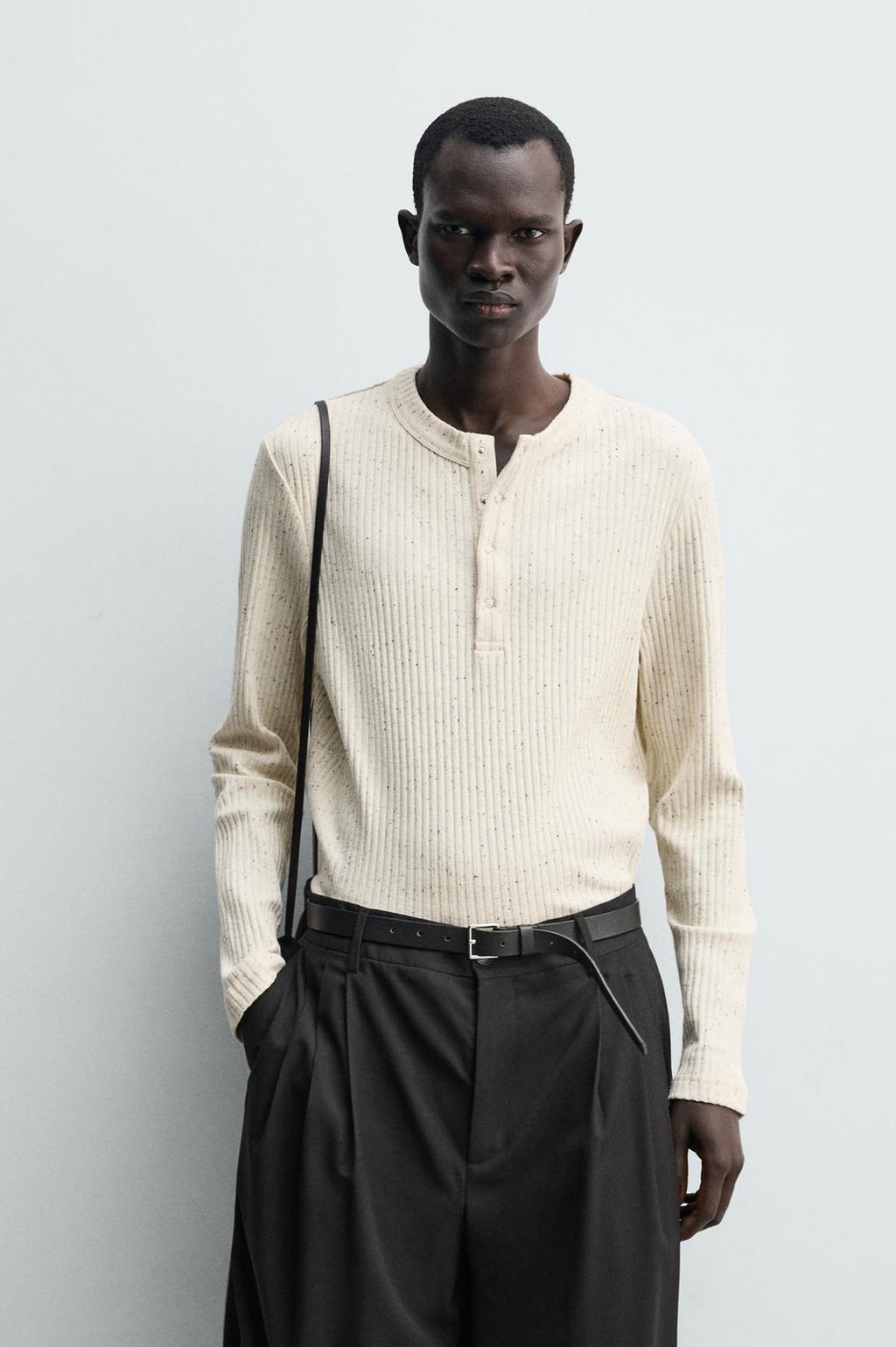 HENLEY RIBBED - ZARA