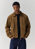 FAUX SUEDE BROWN JACKET - P&B
