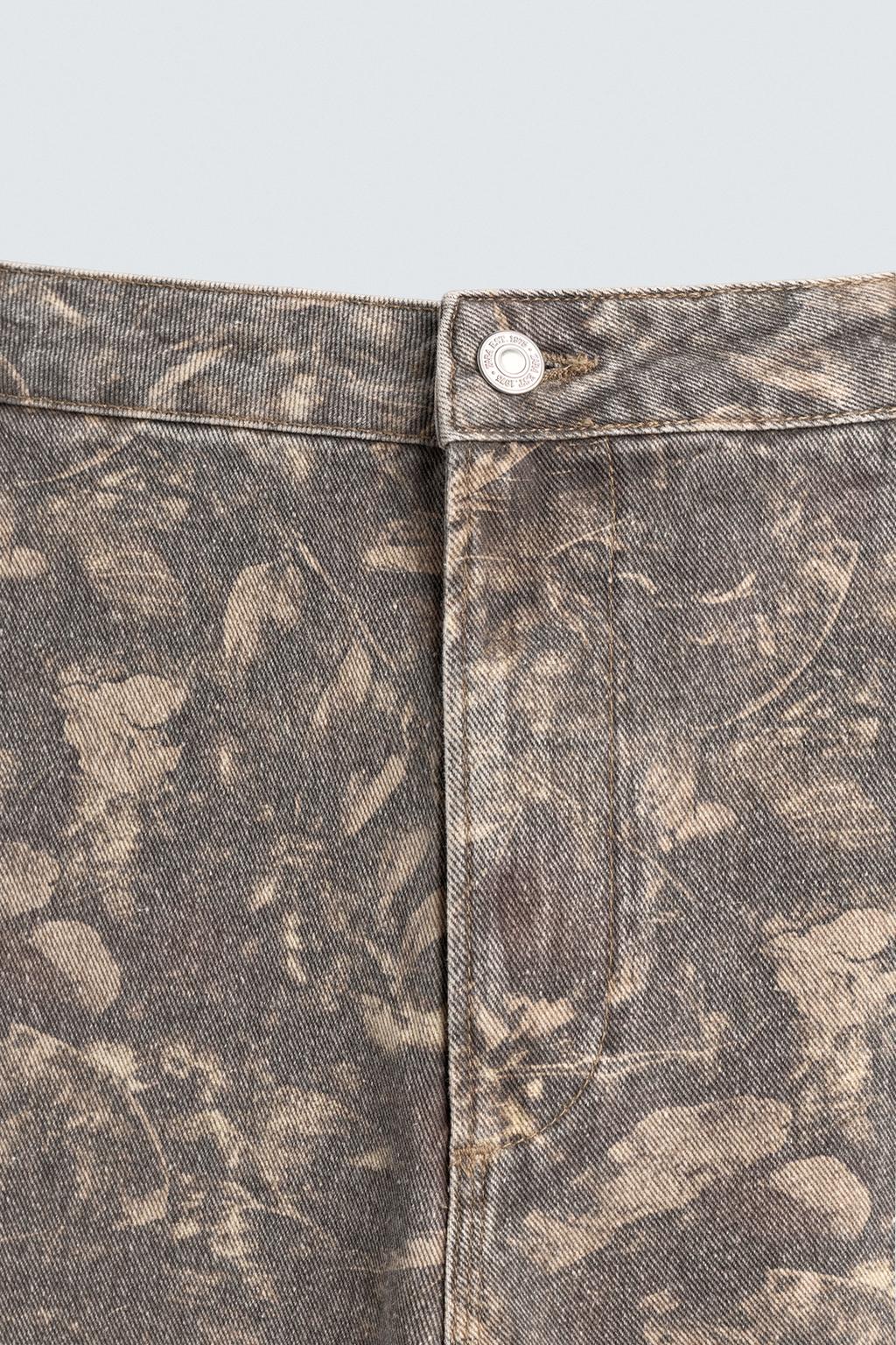 LEAF PRINT TROUSERS - ZARA