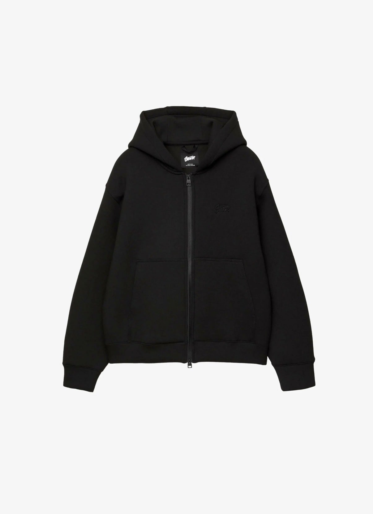 NEOPRENE-EFFECT HOODIE-P&B