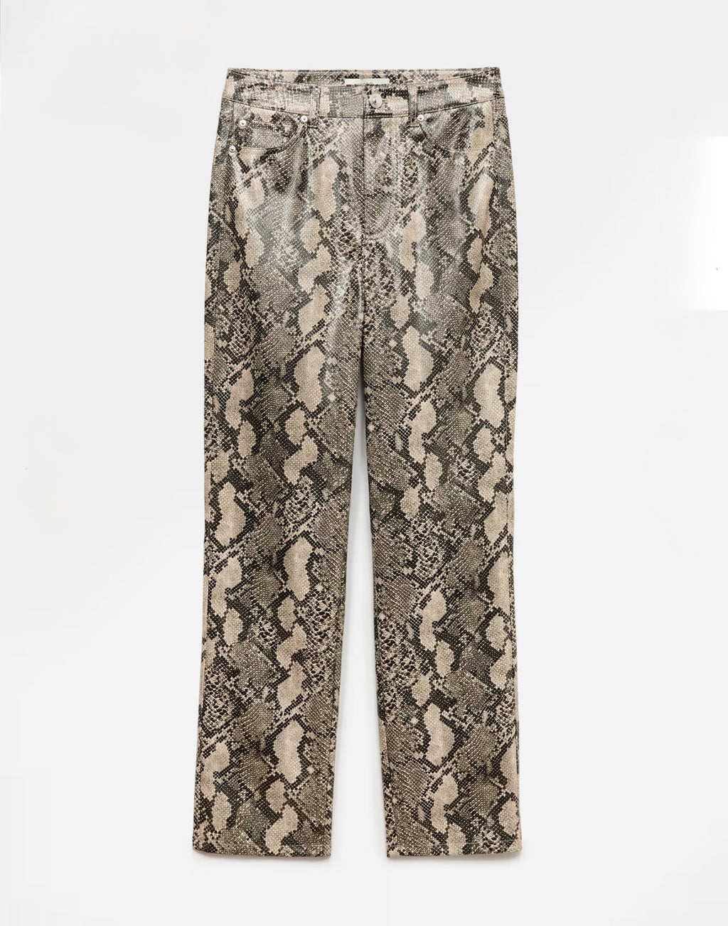 Faux Leather High Waisted Straight
Leg Trousers