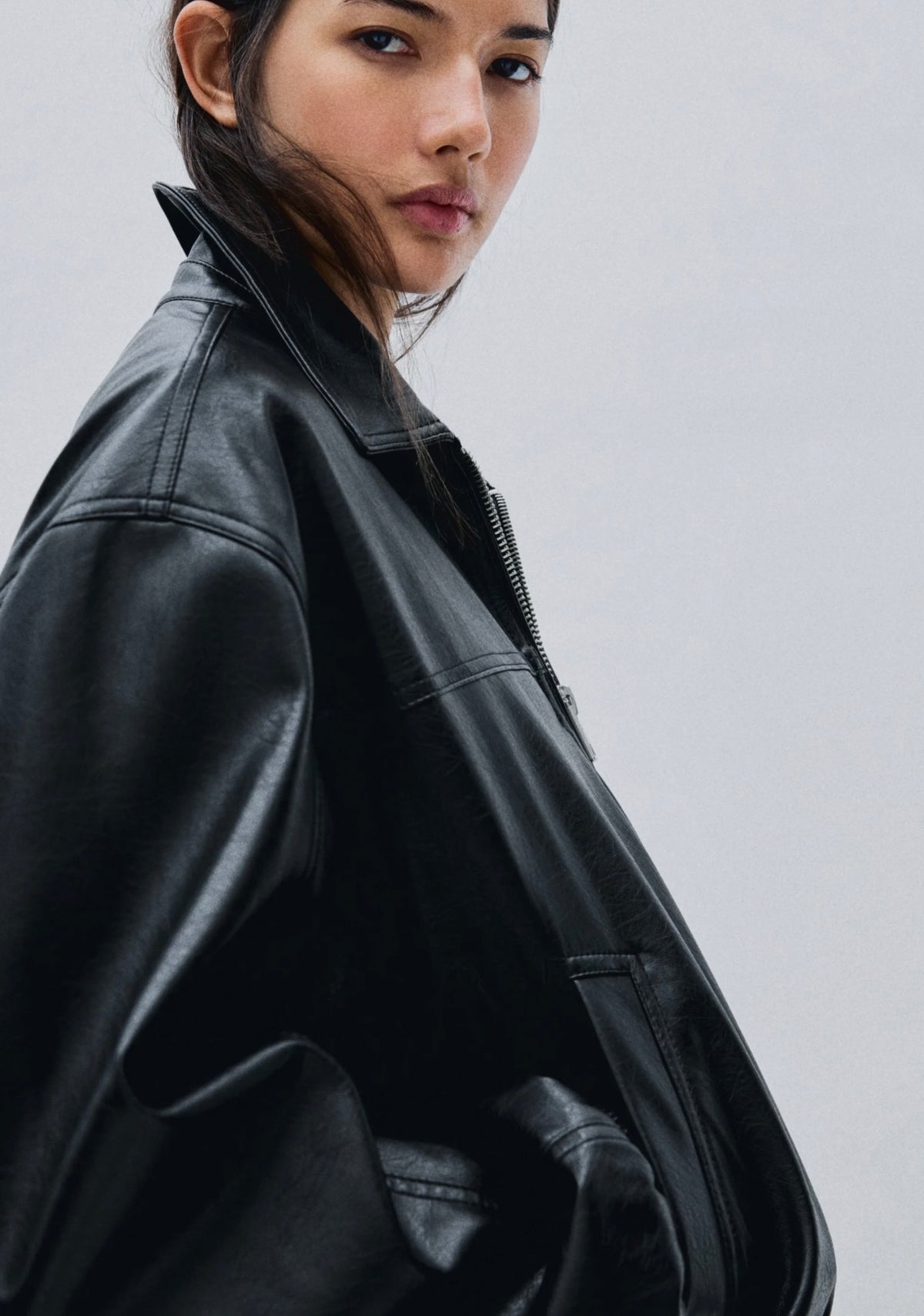 Bershka
Faux leather jacket - black