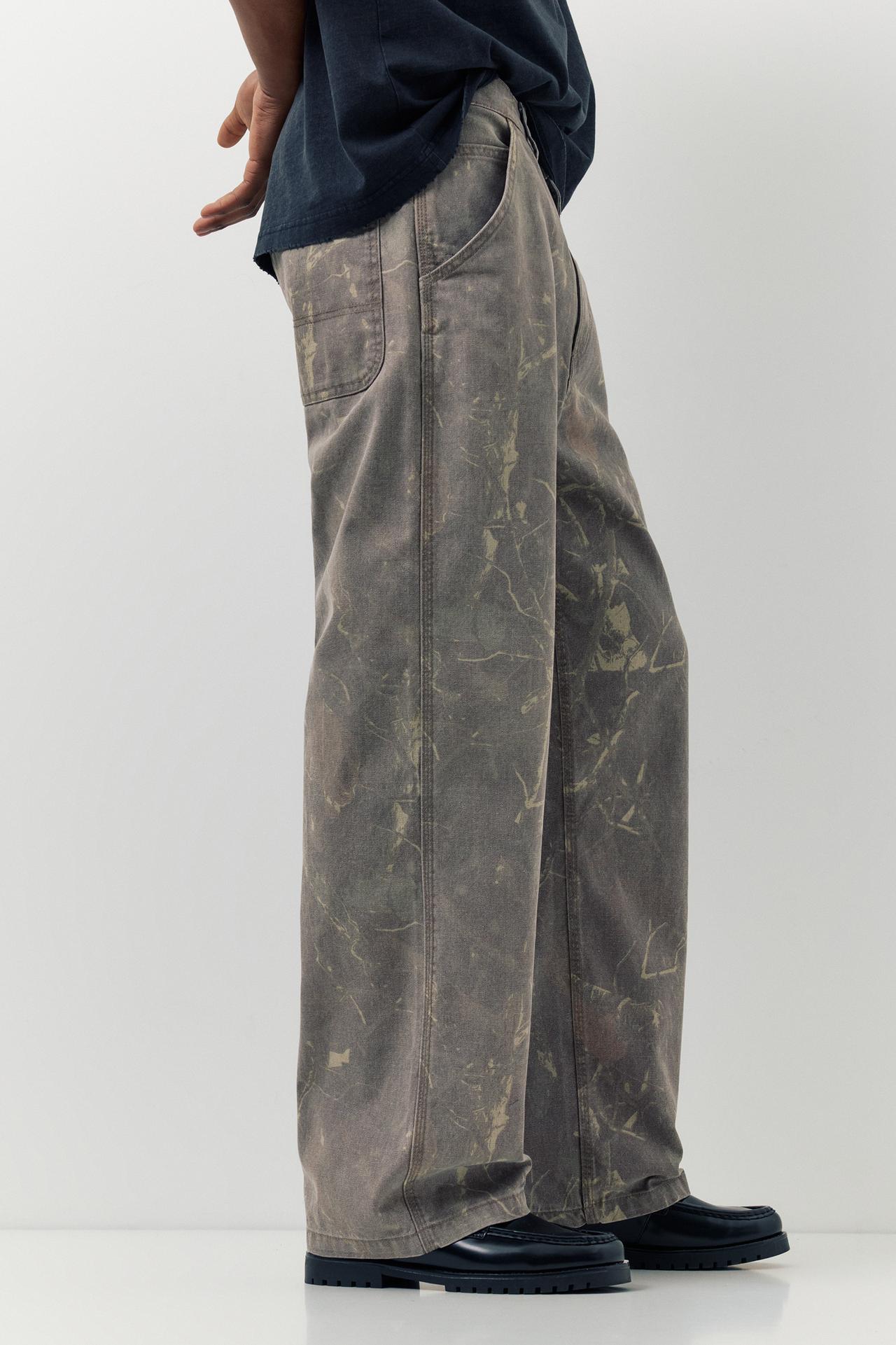PRINTED WIDE-LEG TROUSERS - P&B