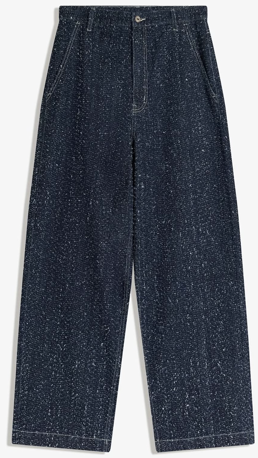 BERSHKA embroidered baggy jeans