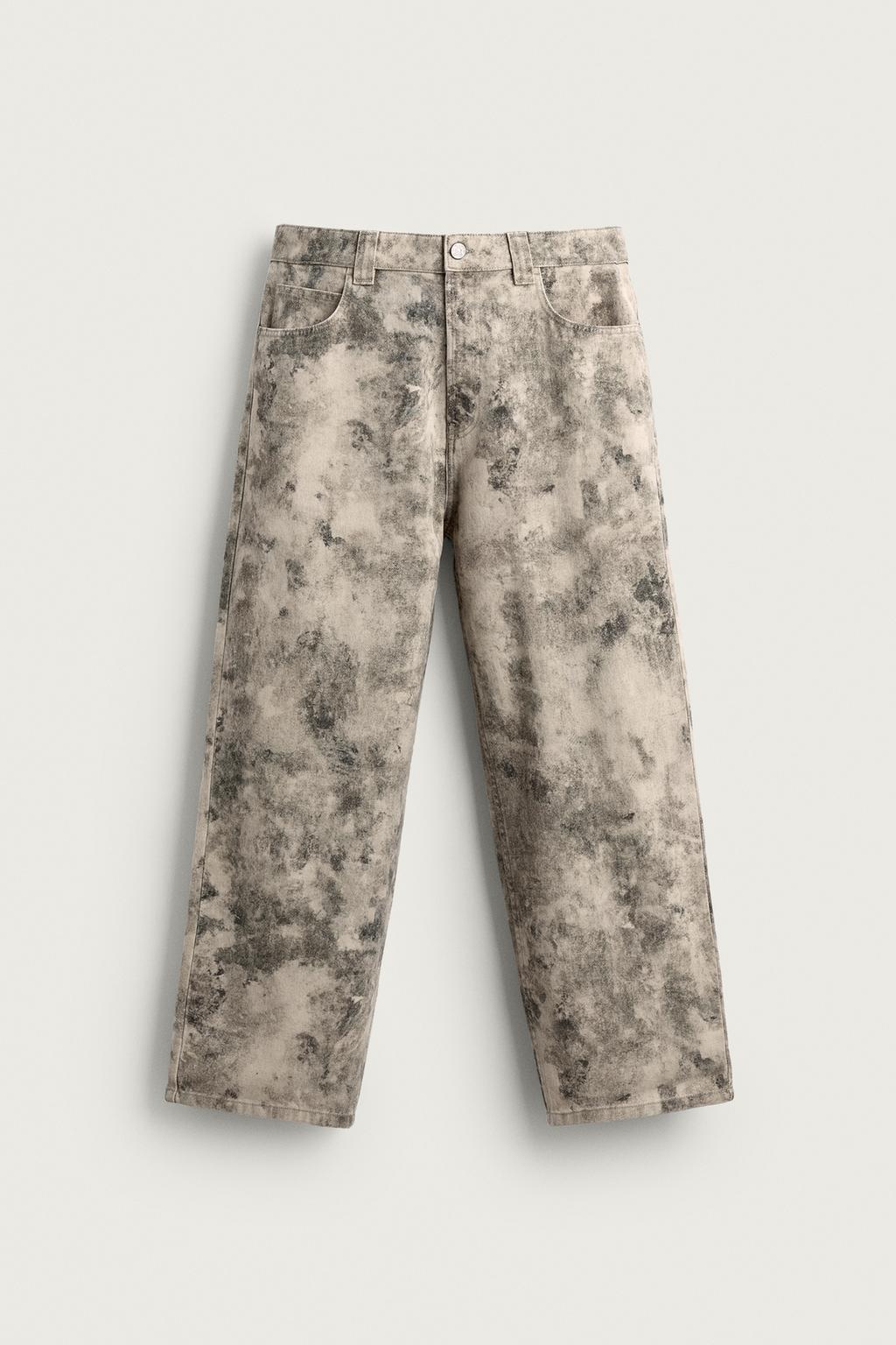 BAGGY ABSTRACT PRINT TROUSERS