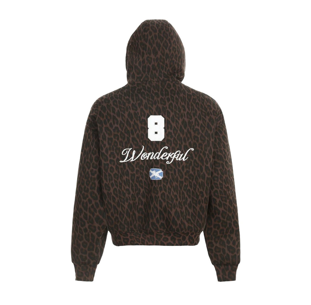 Leopard Crest Zip Hoodie