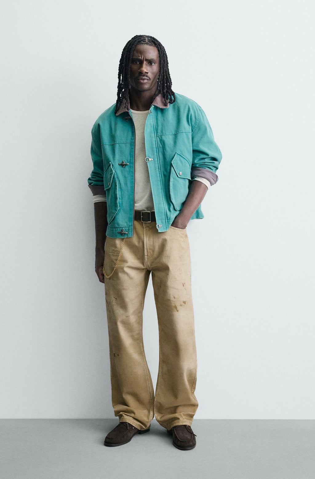 WASHED PRINTED TROUSERS - ZARA