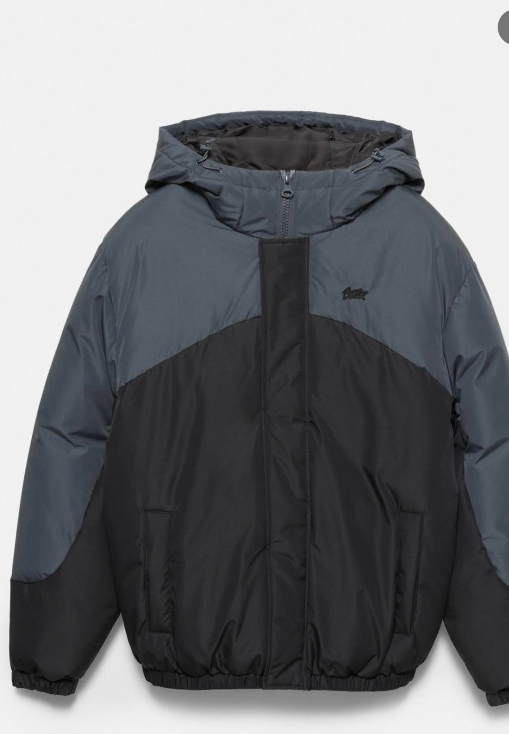 Panelled puffer jacket