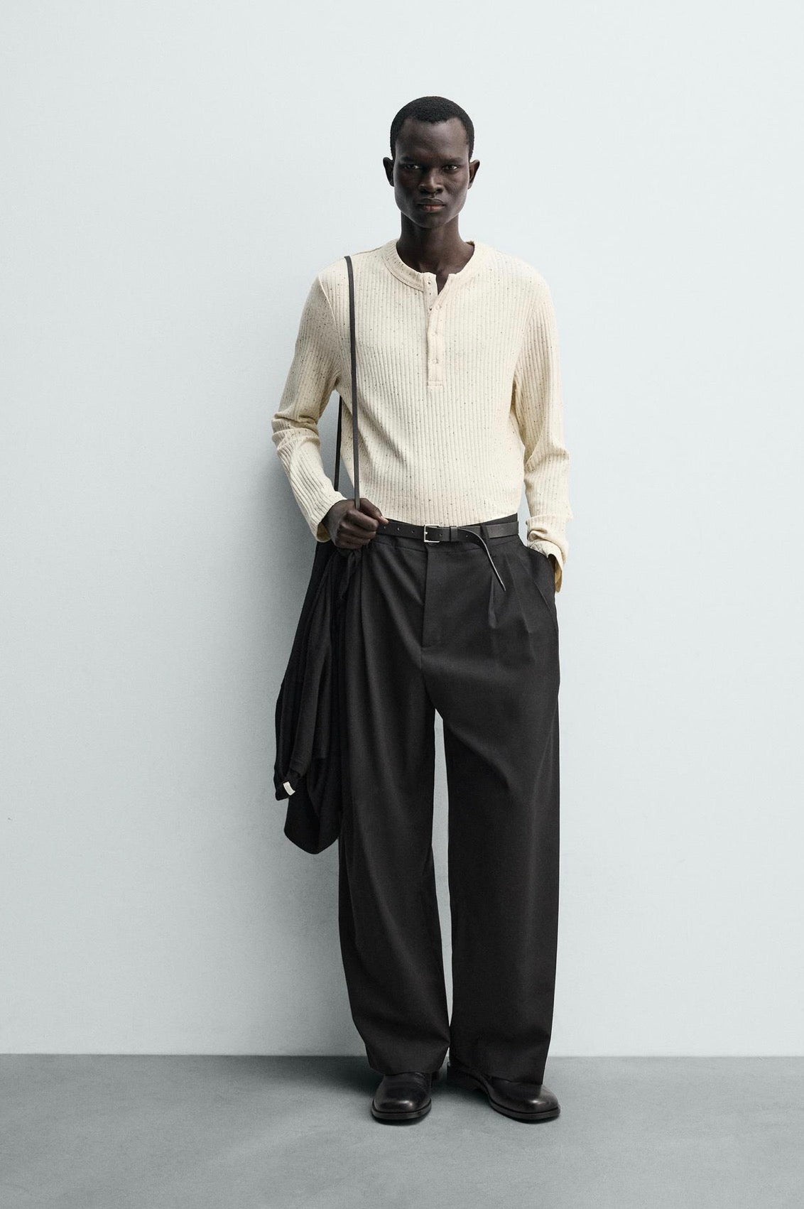 HENLEY RIBBED - ZARA