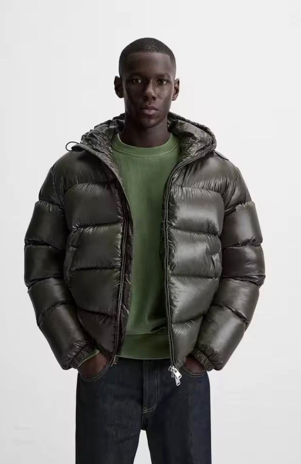 PUFFER ZARA - DARK GREEN